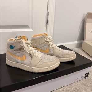 Nike Air Jordan 1 High zoom Light Orewood Brown & Bright Citrus